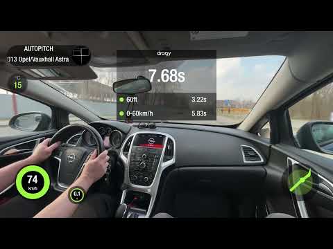 Opel Astra J 1.4Ti AT FWD 2013 STOCK. 0-100 acceleration