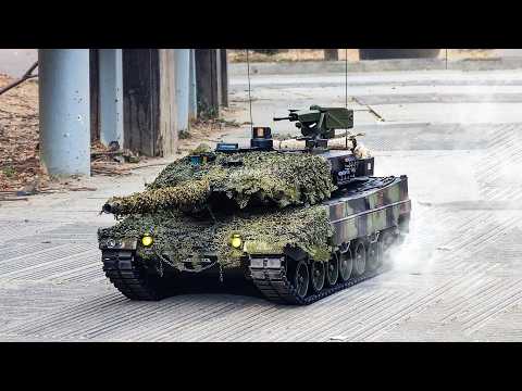 Leopard 2A8 1/16 Scale RC Tank - Ultra-Realistic German Modern Battle Tank With Smoke and Sound