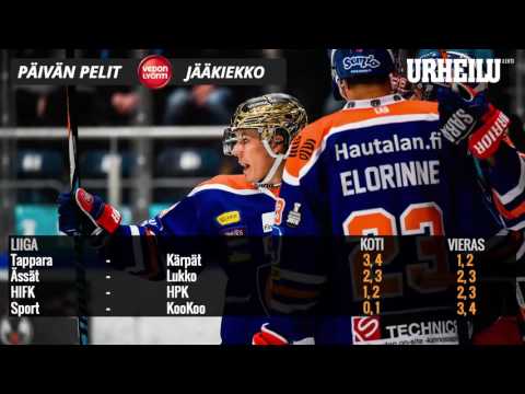Päivän pelit 30.12.2016 Liiga