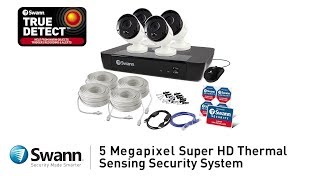 Swann 5MP Security System Overview NVR-8580 with 4 Security Cameras NHD-865MSB