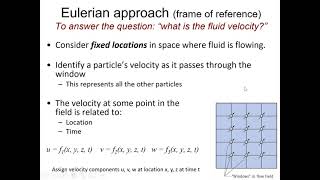 Flow types, flow visualization, fluid acceleration - ENGR 318, Class 14 (5 Oct 2021)