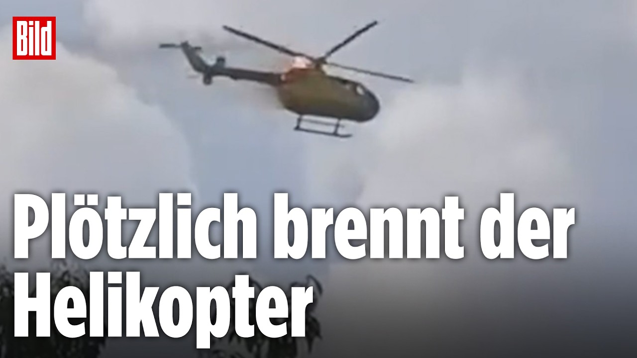 MALAYSIA: Helikopter geht plötzlich in Flammen auf – Fünf Menschen an Bord