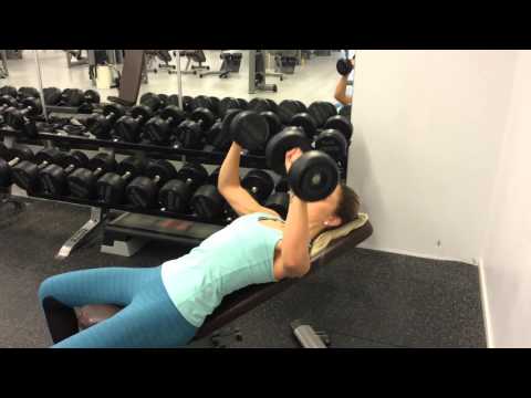 Skrå benkpress med manualer