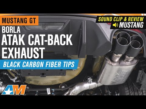 2018-2020 Mustang GT Borla ATAK Cat-Back Exhaust w/ Black Carbon Fiber Tips Sound Clip & Review