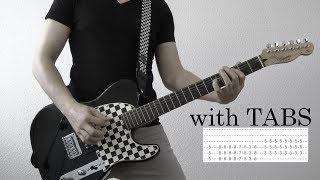 Three Days Grace - One too many Guitar Cover w/Tabs on screen