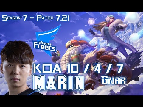 AFs MaRin GNAR vs RUMBLE Top - Patch 7.21 KR Ranked