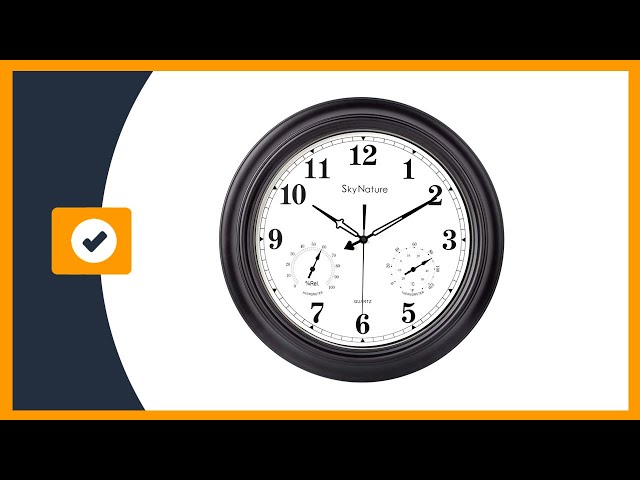 Vídeo relacionado con VIVILINEN Reloj de Pared Controlado por Radiofrecuencia con Termómetro e Higrómetro Mecanimo Silencioso Sin Tictac Estilo Moderno Reloj de Pared Decorativo para Cocina Salon Dormitorio