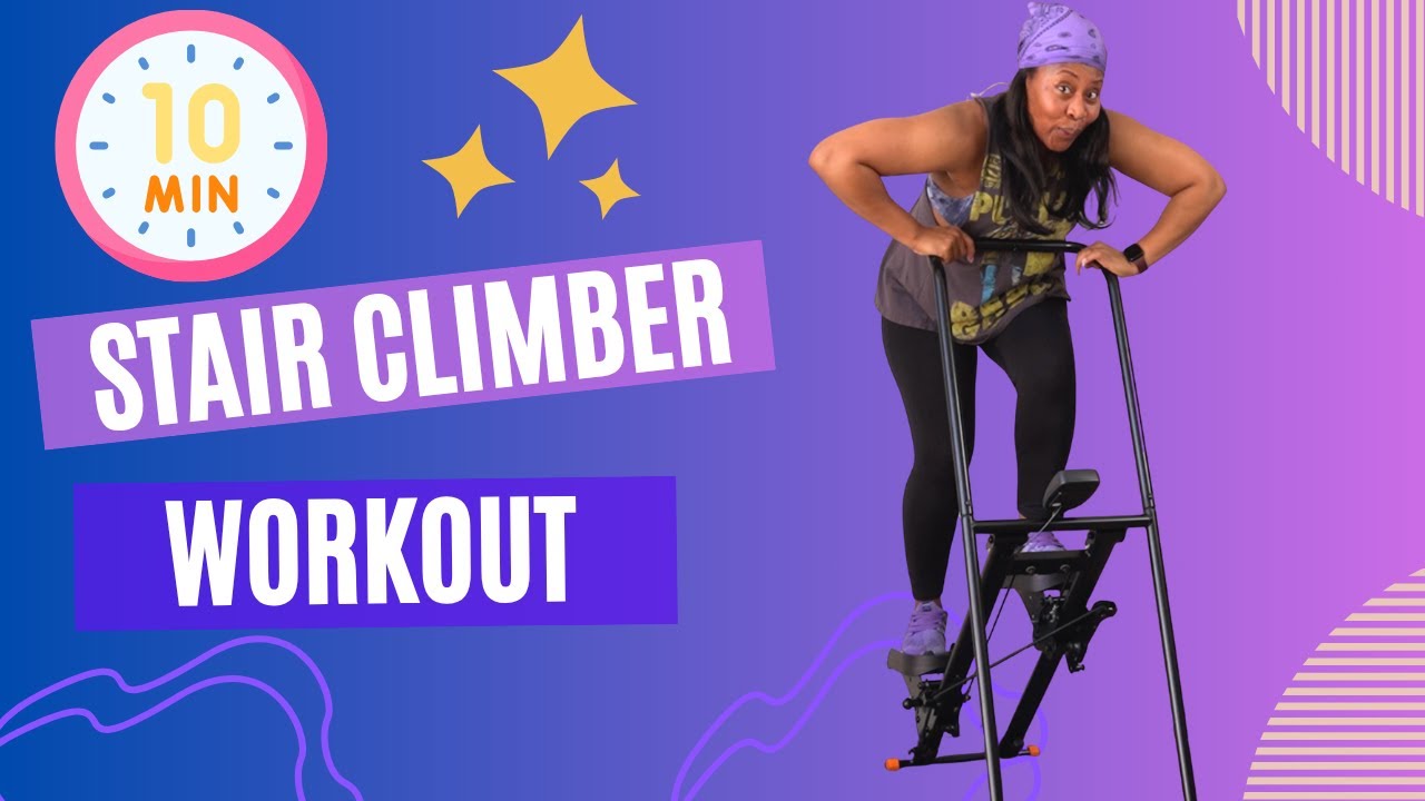 10 MINUTE STAIR CLIMBER WORKOUT!!! #fitover40 #stairclimber #workout #athomeworkout #cardio #fittips