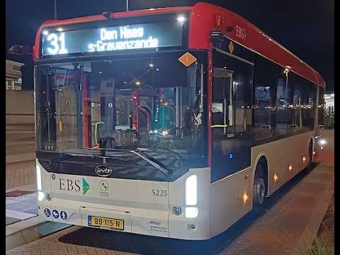EBS lijn 31 | Den Haag Leyenburg - Hoek van Holland Haven vv | Sneeuwrit | Realtime - Uncut