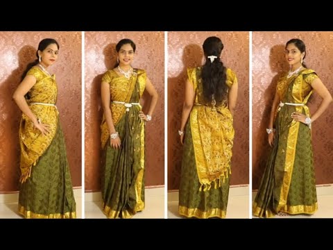 Maharani style saree wearing Clearance