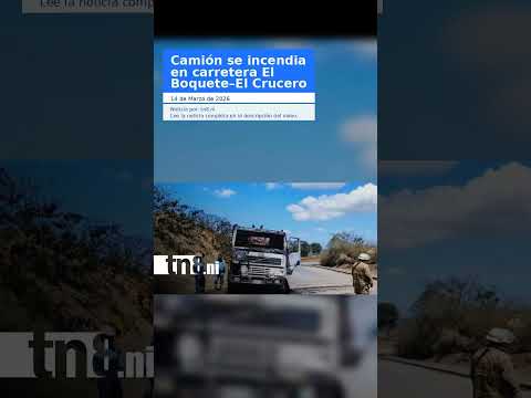 Camión se incendia en carretera El Boquete–El Crucero
