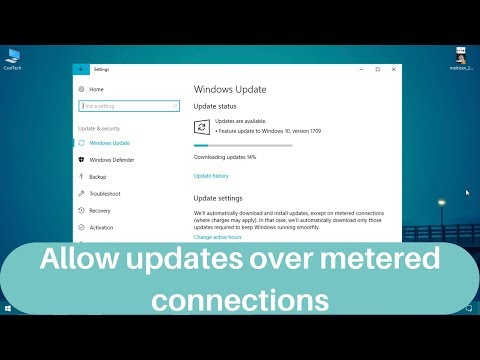 How to allow updates over metered connections on Windows 10 Fall Creators Update