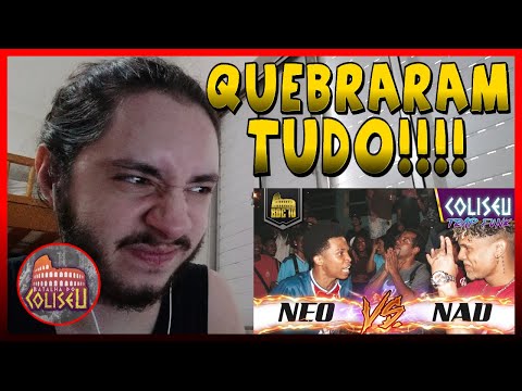 NEO X NAD (BA) - PRIMEIRA FASE - BATALHA DO COLISEU - TRAPFUNK | REACT BAUEB