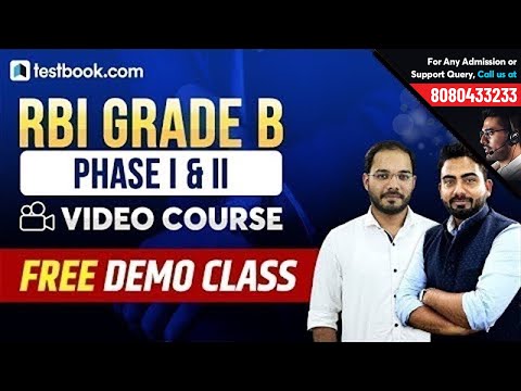 Free Demo Class for RBI Grade B 2019 Exam | Online Course for RBI Grade B Phase 1 & Phase 2 Video