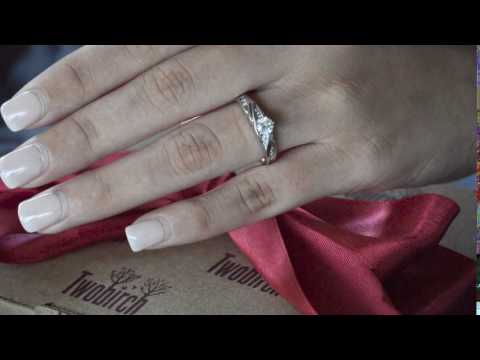 0.66 Ct. Round Infinity Wave Engagement Ring - TwoBirch TB-ENG-327-WG-CH