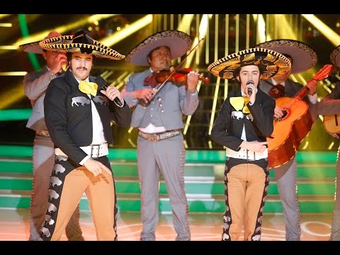 Daniel Diges y José Luis imitan a Vicente Fernández en Tu cara me suena Mini