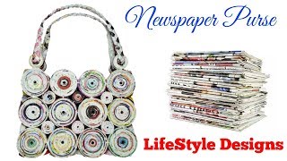 How to make paper bag with Newspaper ll Paper bag ll Best out of Waste ll Newspaper craft idea