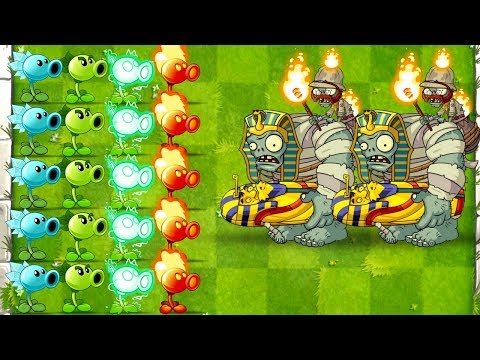 Plants vs Zombies 2 Mod All Peashooters vs Mummified Gargantuar Attack PVZ 2 Gameplay Primal