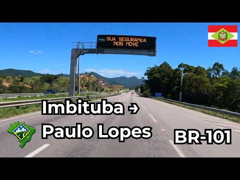 Driving in Brazil | Imbituba to Paulo Lopes (SC) | BR-101 POV