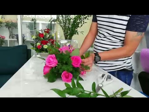 The basic flower arrangement for begginer Video