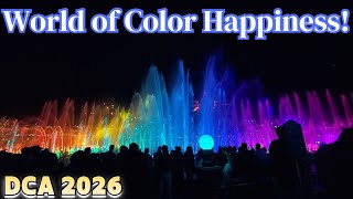 【4K】🇺🇸World of Color Happiness! 🌈 ✨Disney California Adventure 2026 Night Show💖