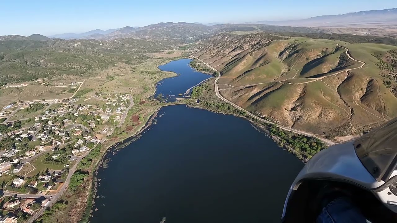 Flight to Leona valley, Elizabeth Lake, Willow Springs Race Track, Rosamond Airpark