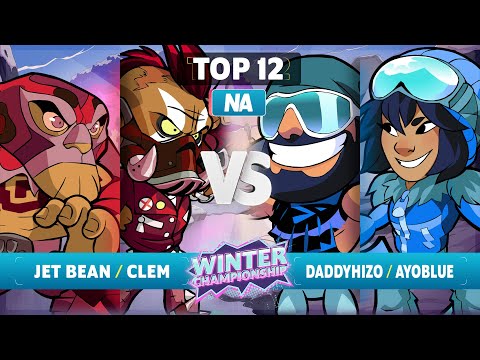 jet bean & Clem vs. DaddyHiZo & AyoBlue - Top 12 - NA - Brawlhalla Winter Championship 2023