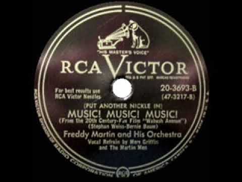 1950 HITS ARCHIVE: Music! Music! Music! - Freddy Martin (Merv Griffin & the Martin Men, vocal)