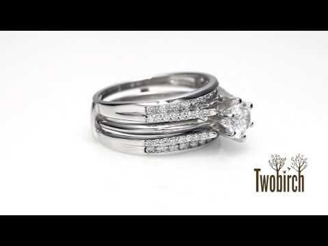 0.5 ct. Combination Cathedral and Classic Ring Guard - TwoBirch TB-GUARD-0077-WG-H