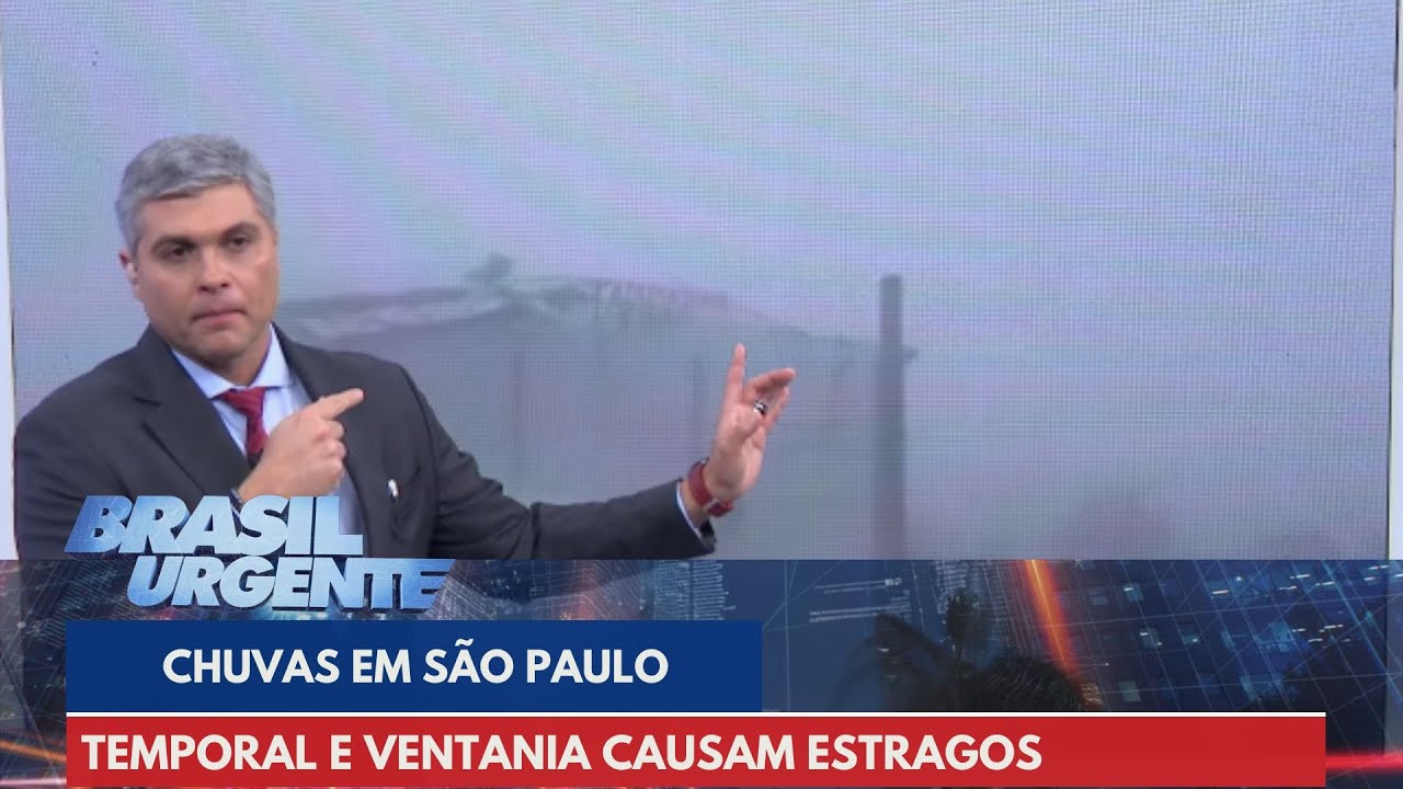 Temporal e ventania causam estragos no interior de São Paulo | Brasil Urgente