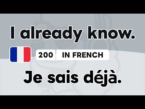 🇫🇷 200 French Phrases 49 Patterns for Beginners Part 8