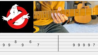 Ghostbusters Theme Guitar Lesson *WITH TAB*