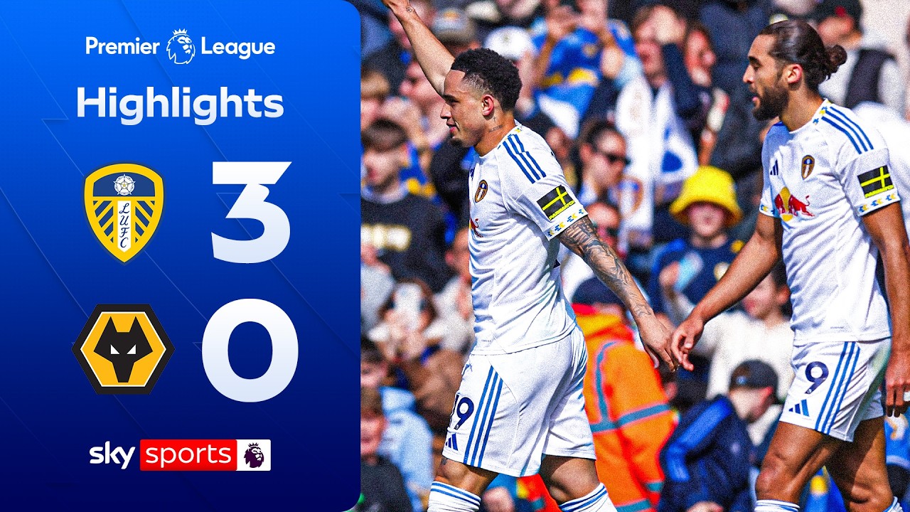 Leeds beat Wolves to put them on brink of relegation | Leeds 3-0 Wolves | Premier League Highlights