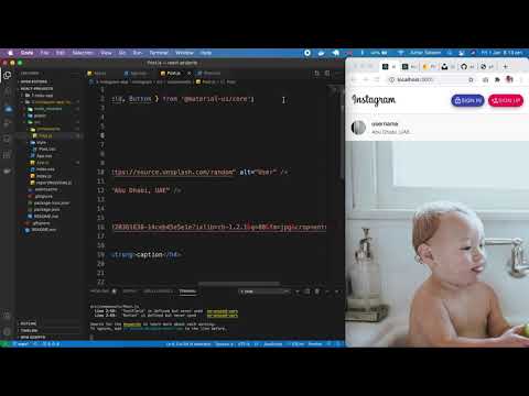 React js Instagram App post component design part 4