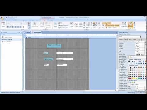 Create Simple Form In MS Access 2007 Tamil