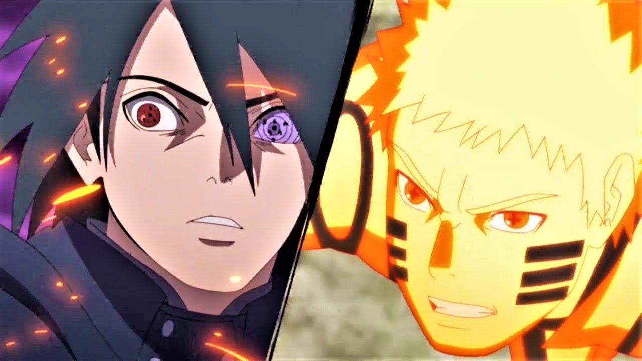 사스케 및 나루토 팀 싸움 대 지겐