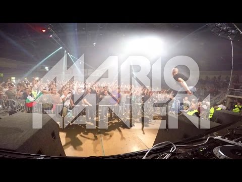 Mario Ranieri hoists the Bulgarian flag and hands over decks to Angerfist & Noize Suppressor