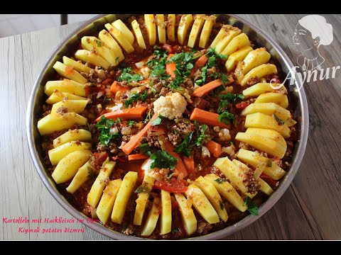Kartoffeln mit Hackfleisch im Ofen-Kiymali patates dizmesi-meinerezepte