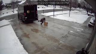 UPS Delivery Guy vs Icy Driveway