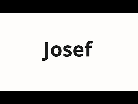 How to pronounce Josef