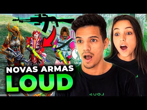 APELÃO DEMAIS!! LOUD TESTOU AS NOVAS ARMAS DO FREE FIRE E... Video