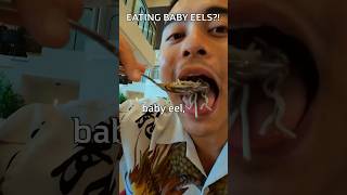 Baby Eels: Good or Yuck?🤢🐍🤤 #baby #eel #eelfishing #unagi #exoticfoods #exotic #weird #foodvlog