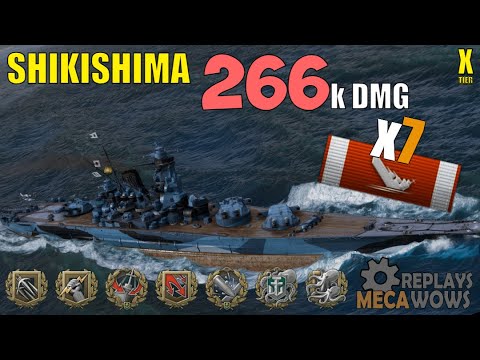 Shikishima 7 Kills & 266k Damage | World of Warships Gameplay