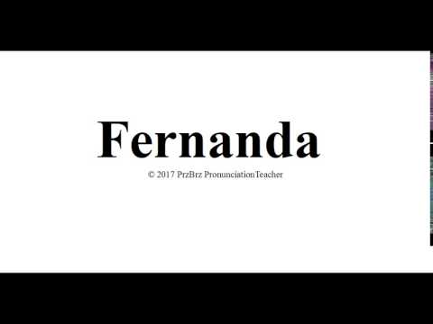 FERNANDA pronunciation 🔥 How to pronounce audio guide