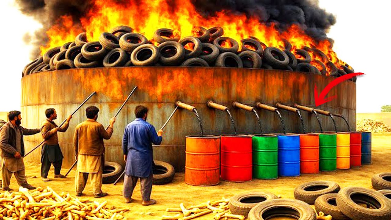 مصنع باكستاني يحول الإطارات المستعملة وعظام الأبقار إلى كنوز غير متوقعة!