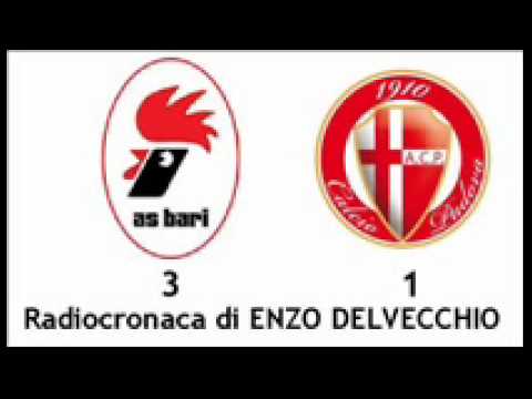 Bari-Padova 3-1 di Enzo Delvecchio (31/1/2012) Radiocronaca da Radio 1 RAI
