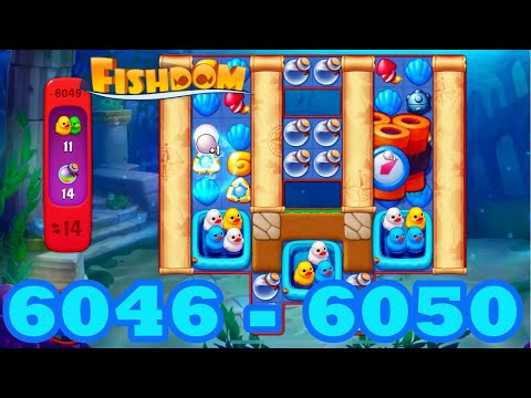 Fishdom Level 6046 - 6050 HD Walkthrough | 3 match puzzle | gameplay | android | 6047 | 6048 | 6049