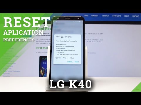 How to Reset App Preferences on LG K40 - Restore App Settings