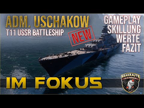 ADM. USCHAKOW [T11 BB] Review - 135.300TP, unglaubliches Potential !   - World of Warships [Deutsch]
