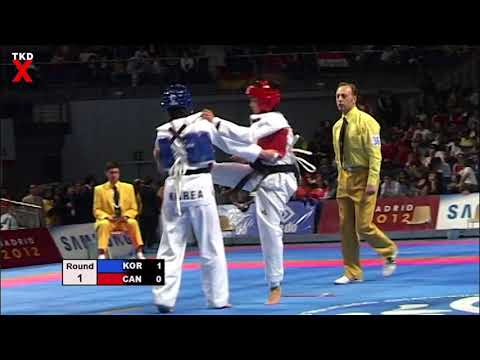 WTF Worlds 2005 Female Bantam Weight Semi Final - Bo Hye Kim (Korea) v Orphee Ladouceur (Canada)